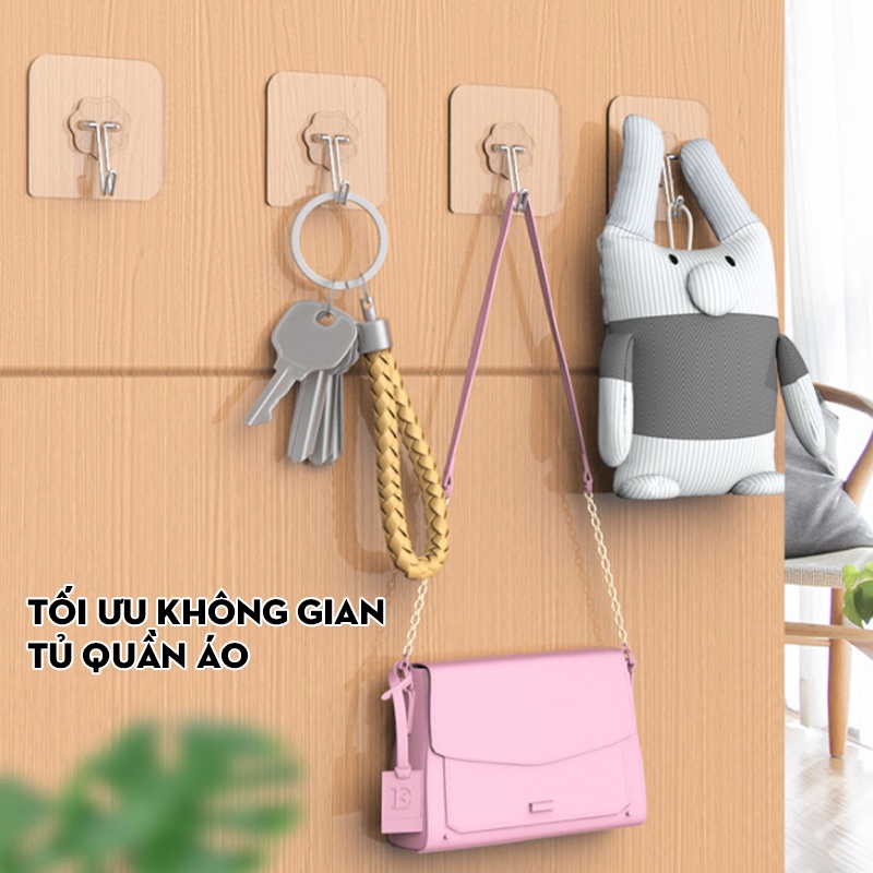 Móc Treo Dán Tường Siêu Dính Chịu Lực Đa Năng Dùng Treo Tranh Ảnh Đồ Dùng Phòng Bếp Phòng Khách Phòng Làm Việc Bàn Tủ