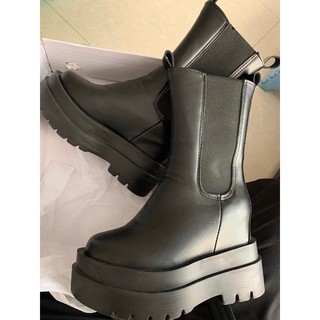 (Order) Bốt da cao cổ độn đế 10.5cm [VIDEO +ẢNH THẬT]