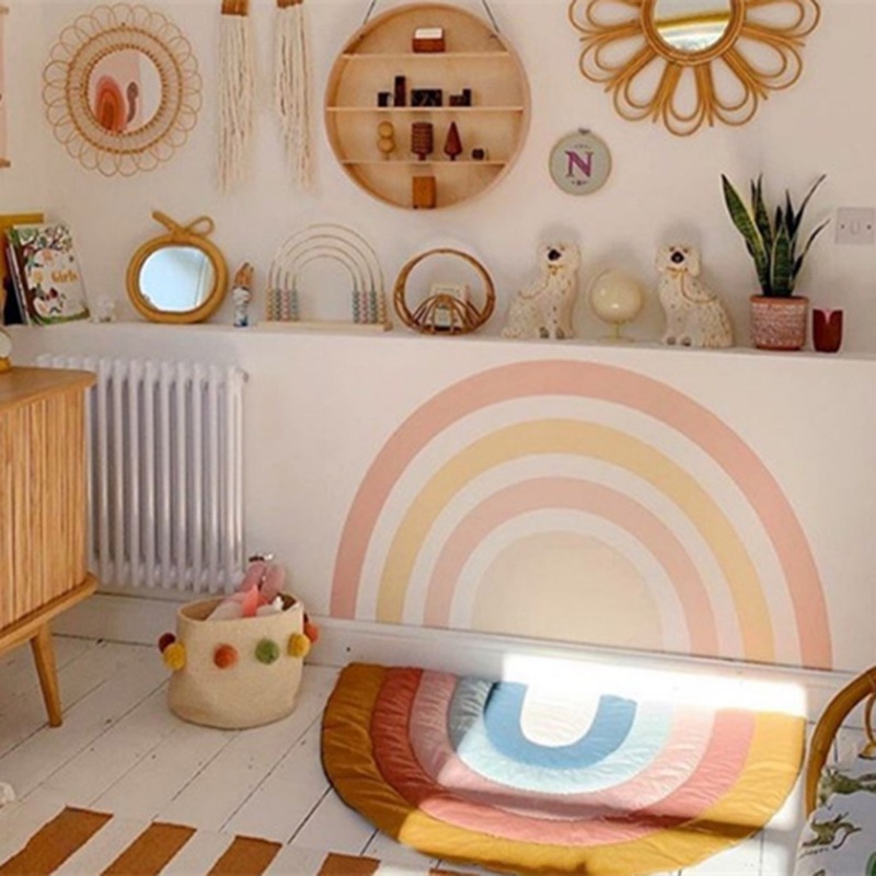 Thảm Bò Màu Cầu Vồng Sáng Tạo Cho Bé