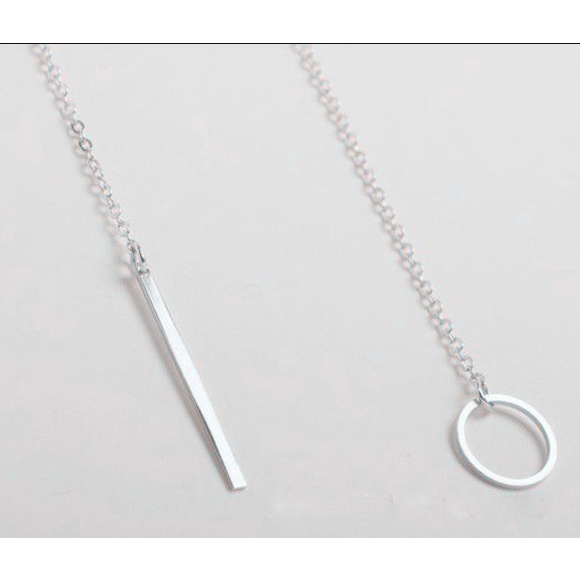 Vòng cổ Ngắn Mặt Nhẫn Bằng Kim Loại Đơn Giản Phong Cách Âu Mỹ