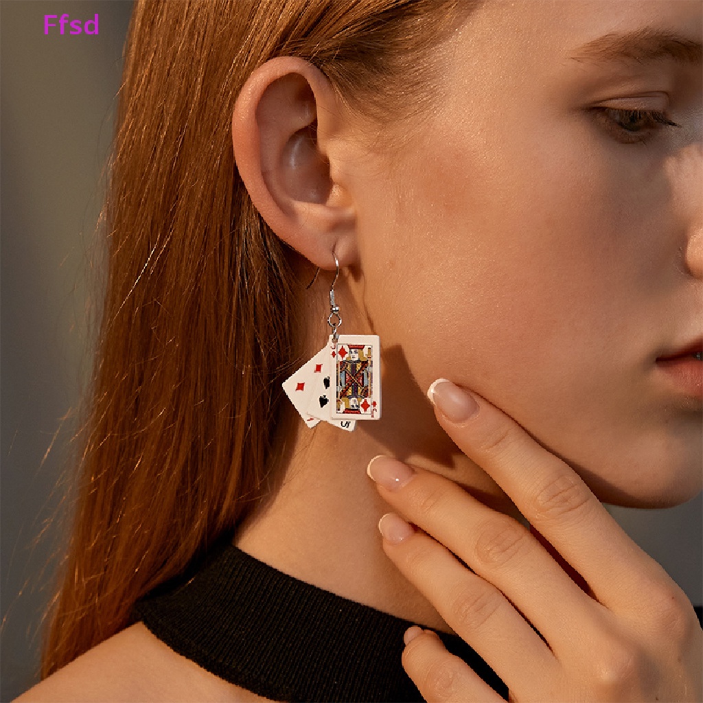 {Ffsd} Mặt Dây Chuyền Resin Resin Hình Lá Bài Poker Ch Phẳng Giải Trí Thủ Công Giải Trí * Bán Chạy