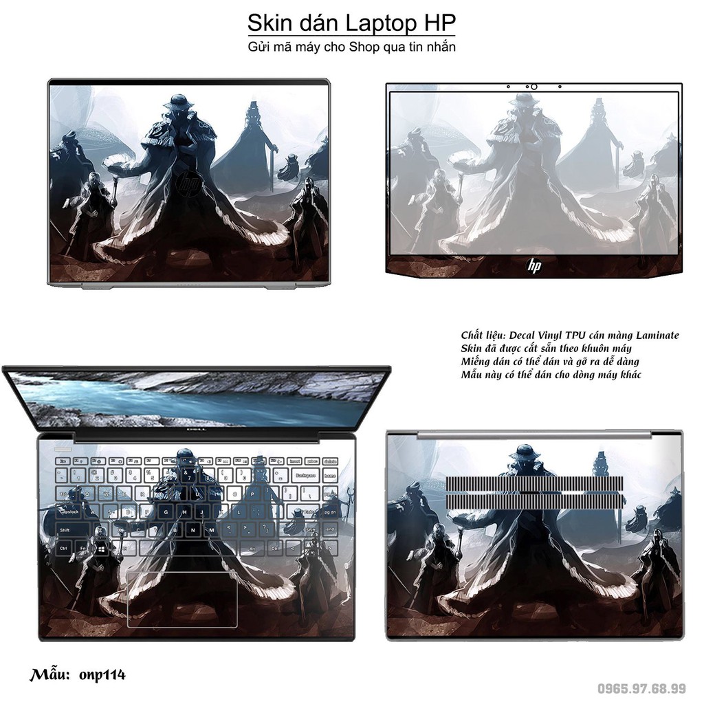 Skin dán Laptop HP in hình One Piece _nhiều mẫu 12 (inbox mã máy cho Shop)