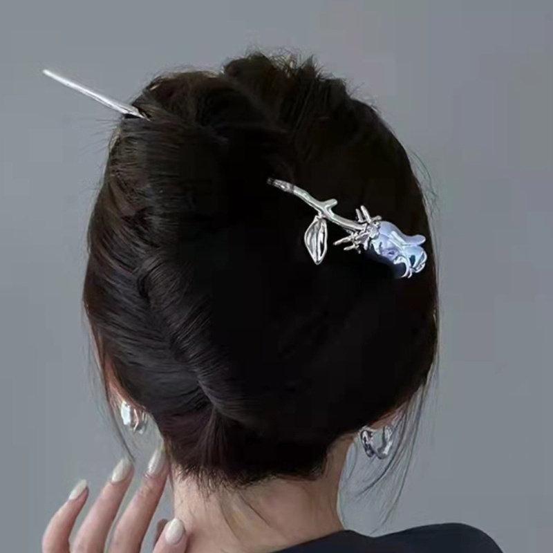 Trâm Cài Tóc Hình Hoa Hồng Bằng Hợp Kim Dành Cho Nữ