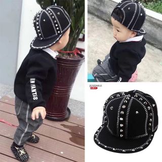 Mũ đinh hip hop cho bé trai 3-12tuoi