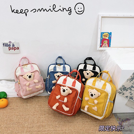 Ba lô đi học họa tiết hoạt hình phong cách Hàn Quốc đáng yêu cho bé