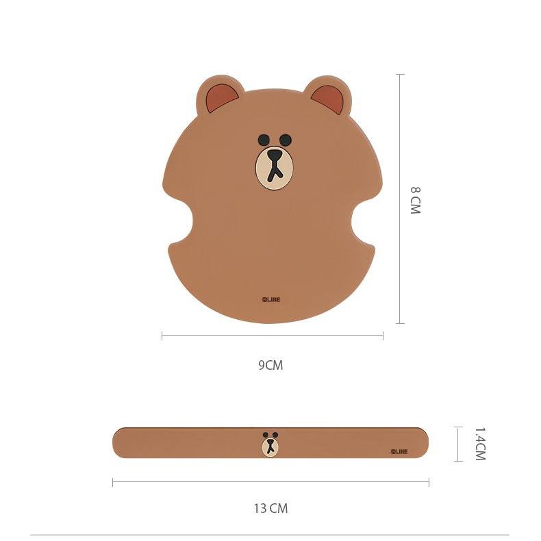 STICKER DÁN CỬA XE Ô TÔ CHỐNG VA ĐẬP CỬA VÀ TAY NẮM HÌNH GẤU BROWN LINE FRIENDS SIÊU ĐÁNG YÊU