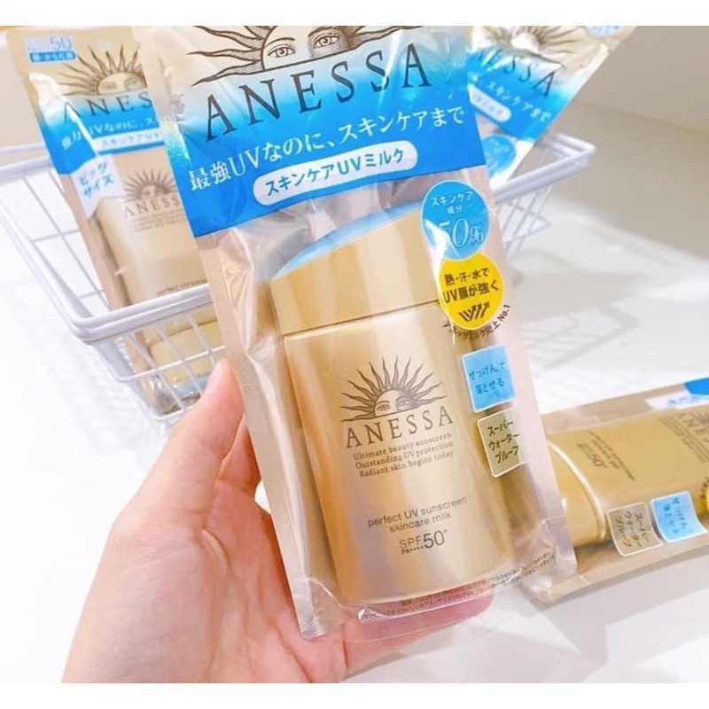 [Hàng _ Nhật_ Chuẩn]  Kem chống nắng Anessa Perfect UV Sunscreen Skincare Milk 60ml [Hàng-Chuẩn-Auth] [Mô-Mô-Shop]