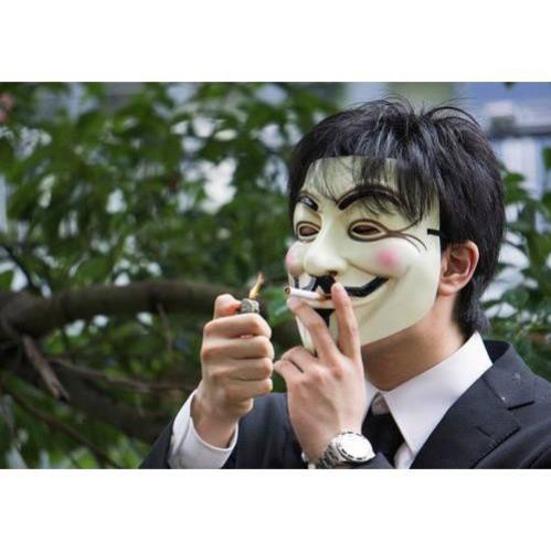 Mặt nạ hacker vàng hóa trang , cosplay ( Tongkhodochoilc )