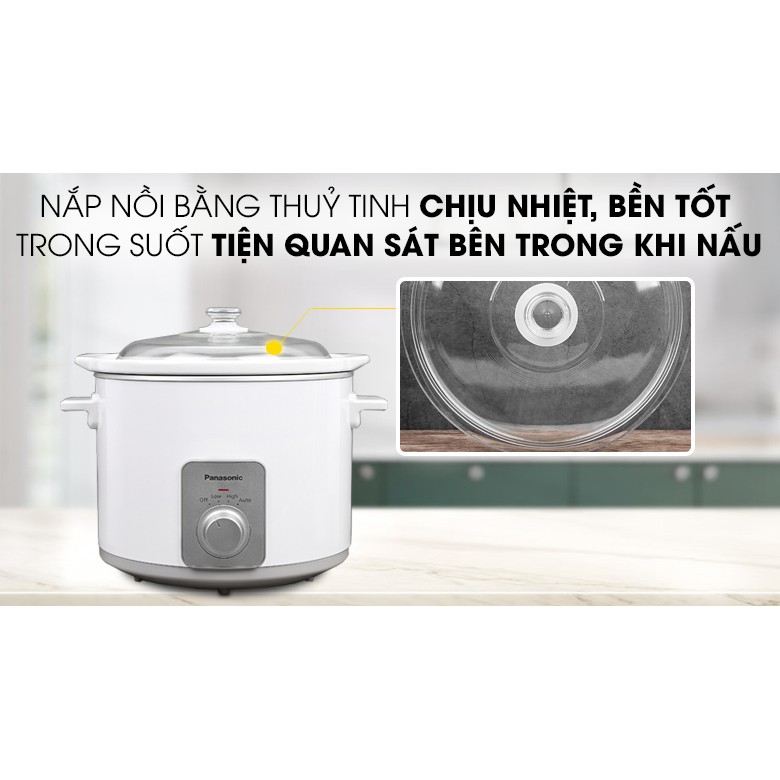 [GIAN HÀNG UY TÍN] [HÀNG CHÍNH HÃNG] Nồi nấu chậm Panasonic 1.5 lít NF-N15SRA