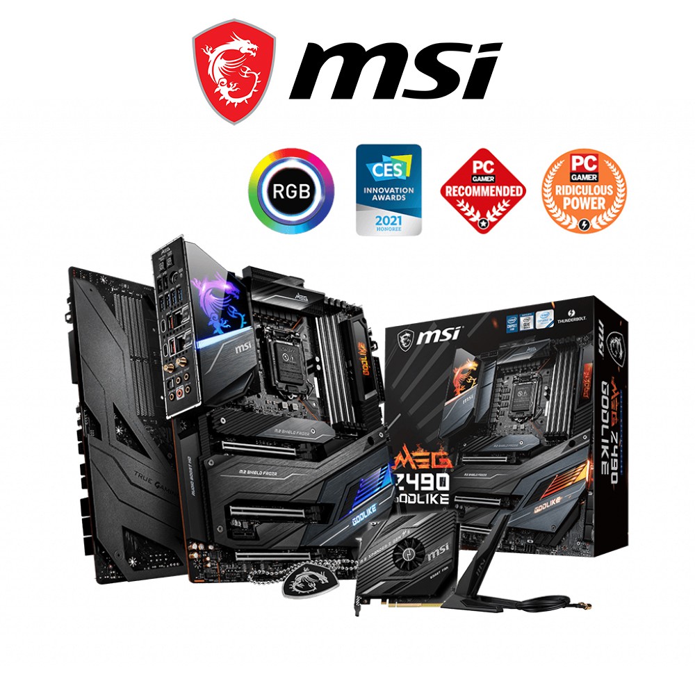 Bo mạch chủ Mainboard MSI MEG Z490 GODLIKE Intel Z490, Socket 1200,E-ATX, 4 khe RAM DDR4