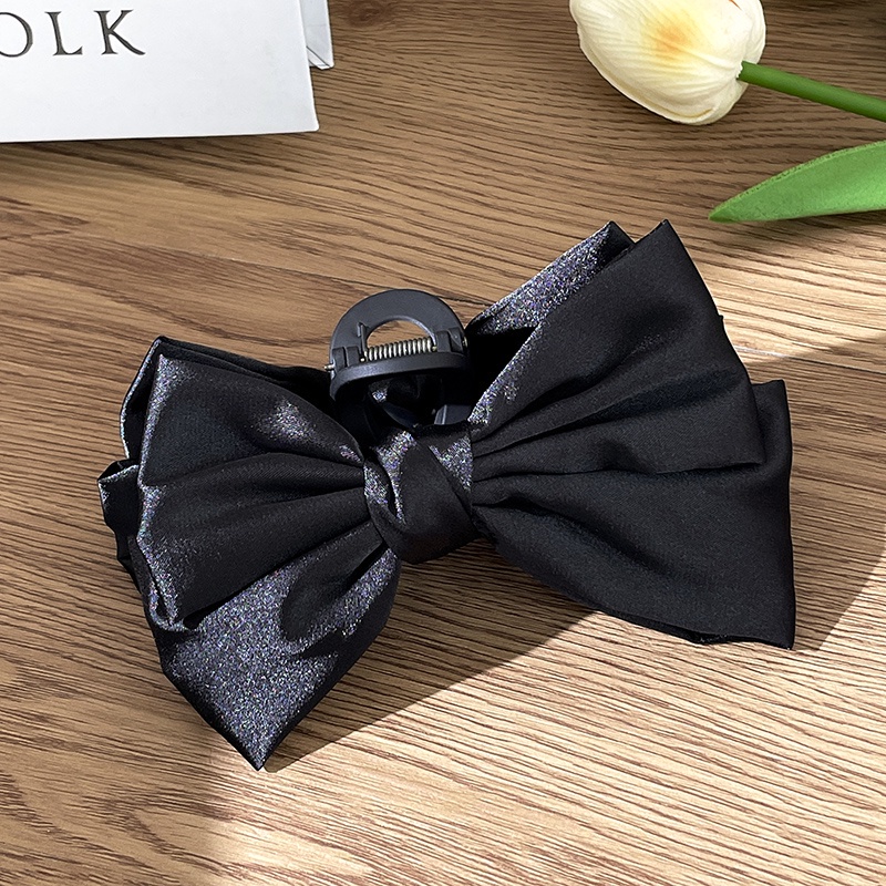 Kẹp Tóc Nơ Satin Màu Sắc Ngọt Ngào Thanh Lịch Cho Nữ