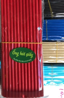 500 Ống hút giấy phi 6 màu