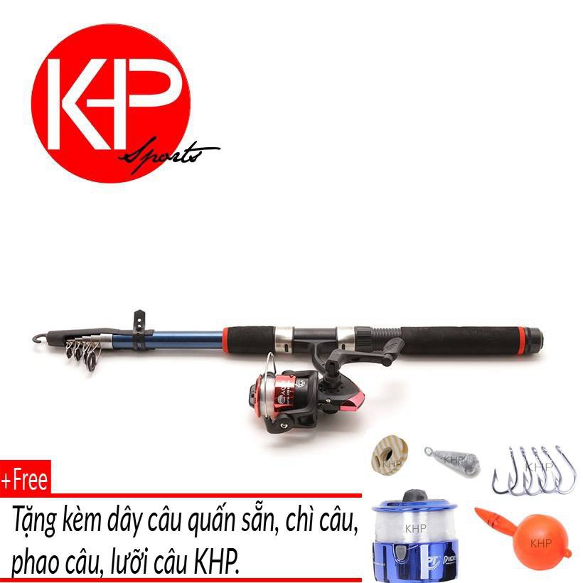 Bộ cần câu KHP Xanh 2m7 + Máy 3000 + Bộ Phao Lưỡi chất lượng