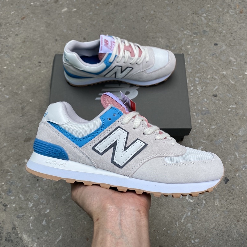 [Video_Ảnh Chụp Thật] Giày Thể Thao Newbalance 574 xanh sữa nữ loại đẹp