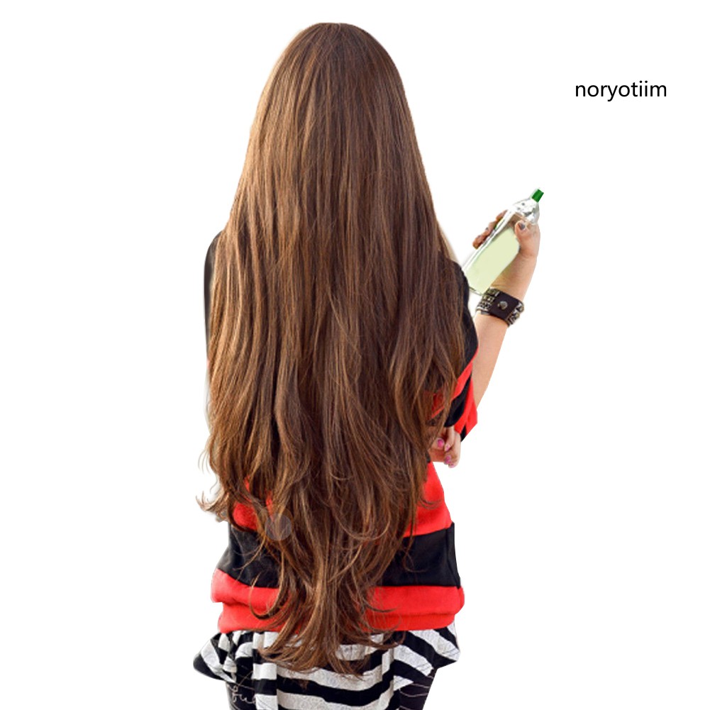 Tóc Giả Dài 80cm Xoăn Gợn Sóng Có Mái Xinh Xắn Cho Nữ