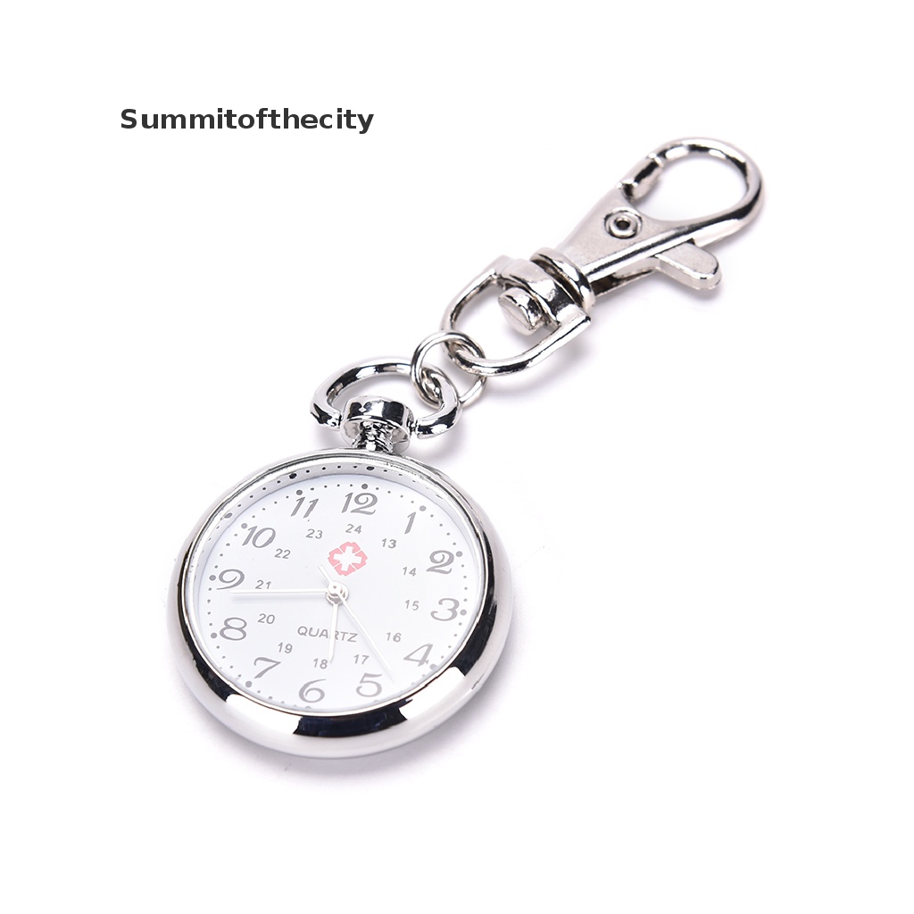 Móc khóa đồng hồ bỏ túi bằng thép không gỉ Summitofthecity xinh xắn