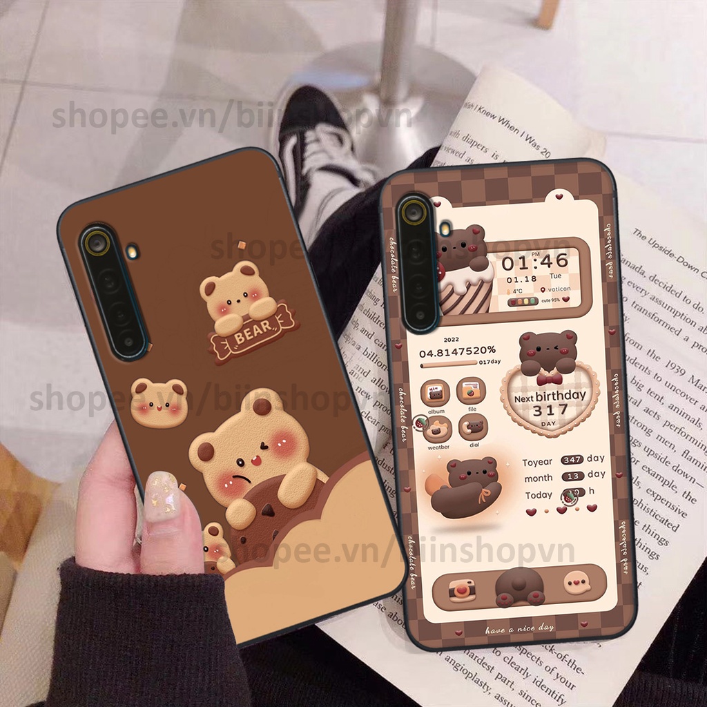 Ốp Realme 6 / 6 Pro in hình gấu chocolate kẹo ngọt siêu đẹp siêu xinh