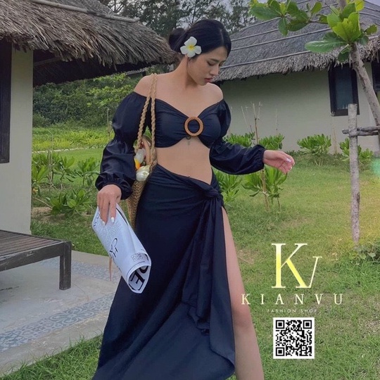 Set đồ bơi nữ bikini đi biển kín đáo du lịch sang chảnh