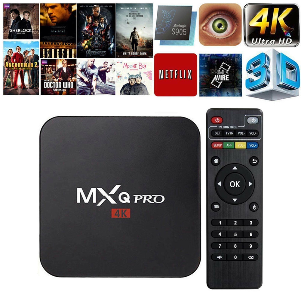 MXQ PRO Smart Android 7.1 TV BOX  H3 Quad Core Hỗ trợ Trình phát phương tiện WiFi H.265 UHD 4K 2.4GHz 1GB + 8GB