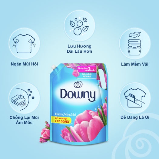 Nước Xả Vải Downy Hương Nắng Mai 800 Ml / Chai