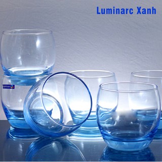 Bộ 6 cốc thủy tinh trứng tròn xanh Luminarc - 320ml