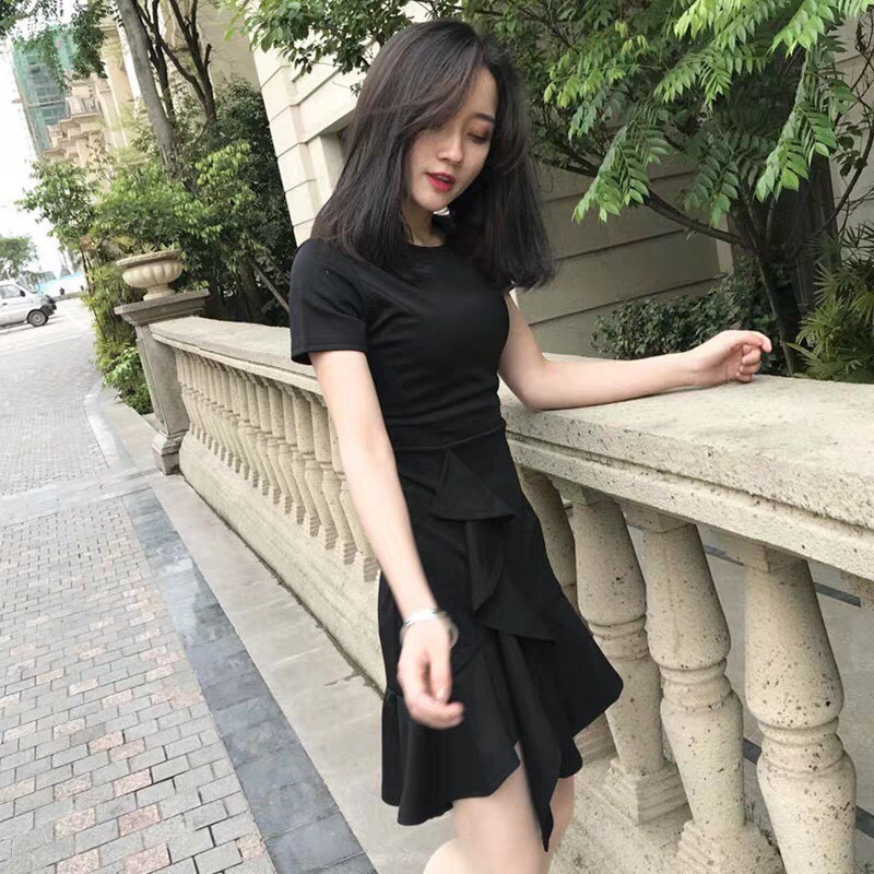 Đầm nữ body ôm ngắn tay kiểu đuôi cá ulzzang Hàn Quốc V30 - Peyy Clothing | BigBuy360 - bigbuy360.vn