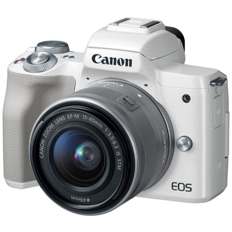 Máy Ảnh Canon EOS M50 + Kit 15-45mm - Trắng (Nhập Khẩu) | BigBuy360 - bigbuy360.vn