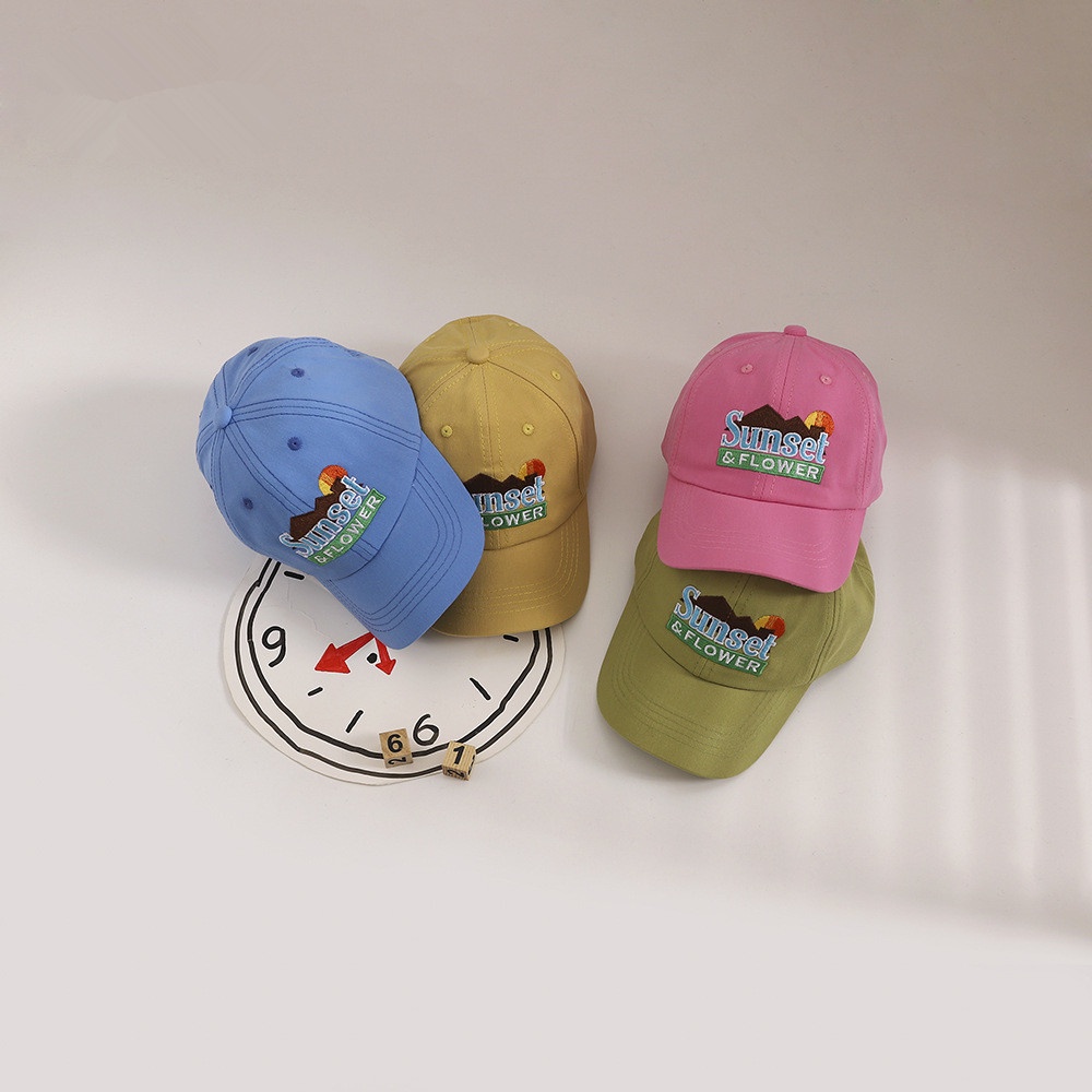 Nón Kết Thêu Chữ Nhiều Màu Sắc Phong Cách Hàn Quốc Thời Trang Đi Biển Cho Bé