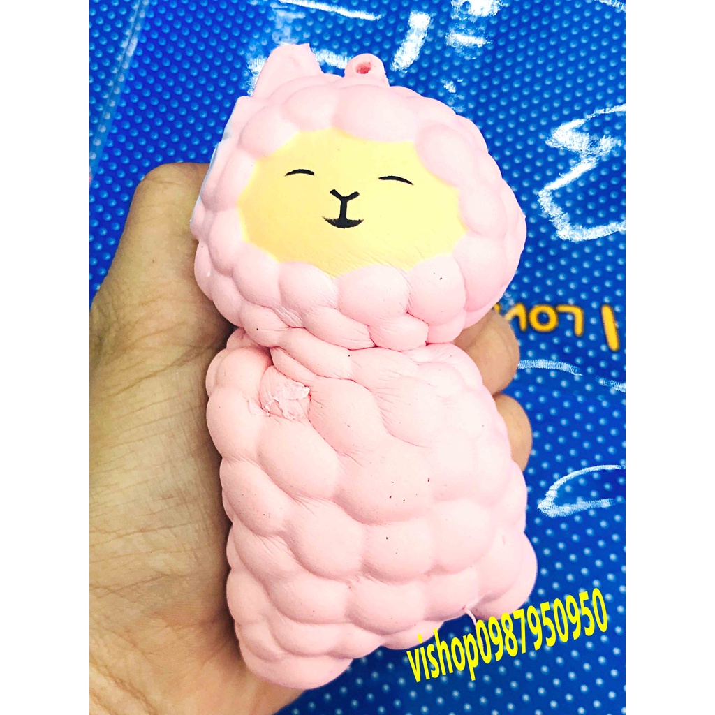 Squishy Lớn JUMBO Hình Con Cừu Màu Hồng Đồ Chơi Xốp Giảm Stress Hình mềm mịn dễ Thương đàn hồi Cho Bé
