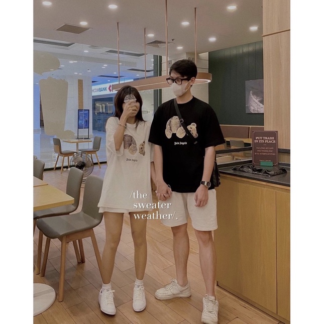 Áo phông in hình Gấu hàng Quảng Châu form rộng