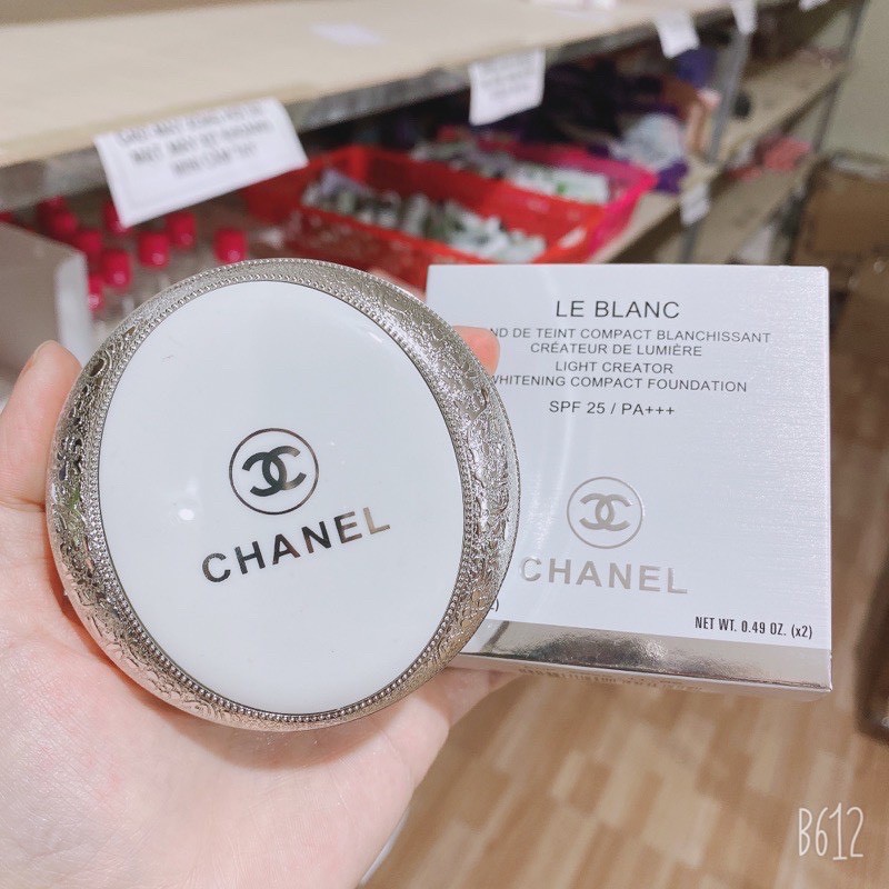 [chuyen si]Phấn phủ chanel 2 tầng kèm bông phấn F116