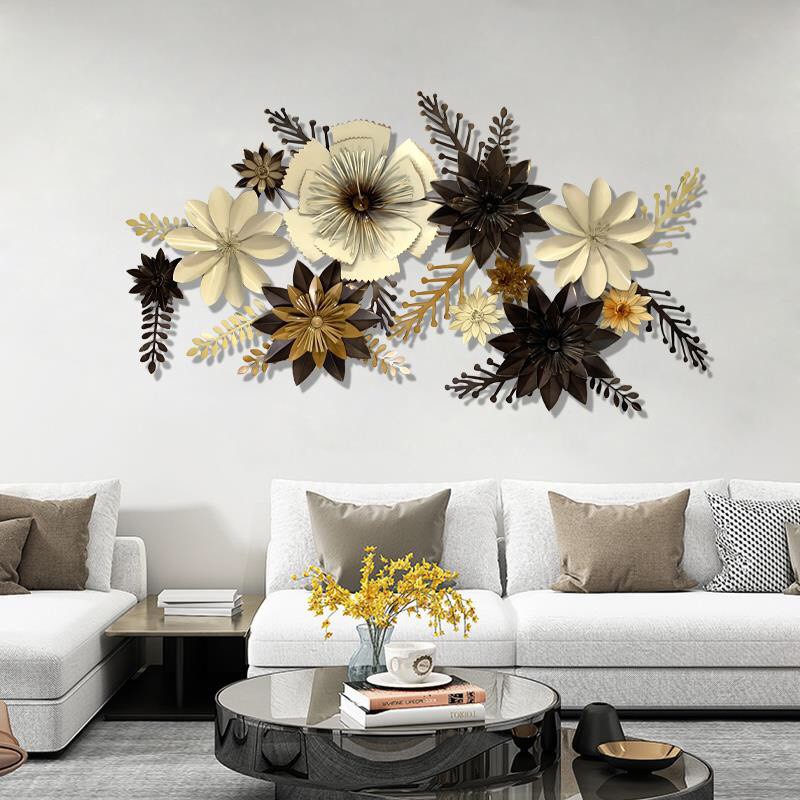 Tranh sắt treo tường hoa lá nghệ thuật trang trí nội thất phong thủy hiện đại