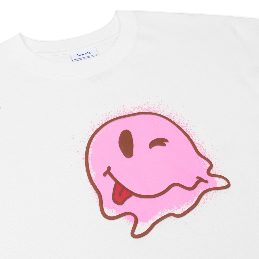 Áo Thun Levents Melt Face/ White