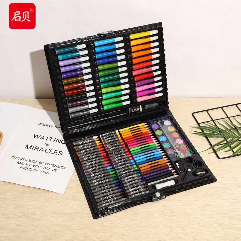 Quà Cho Bé Hộp Bút Màu 150 Chi Tiết Không Độc Hại