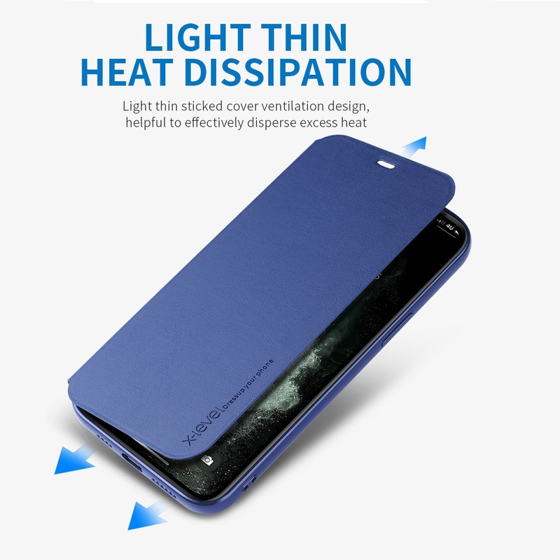 Bao da điện thoại nắp lật siêu mỏng phong cách doanh nhân cho iPhone 12/12 Pro/12 Mini/12 Pro Max 11/11 Pro/11 Pro Max X | BigBuy360 - bigbuy360.vn