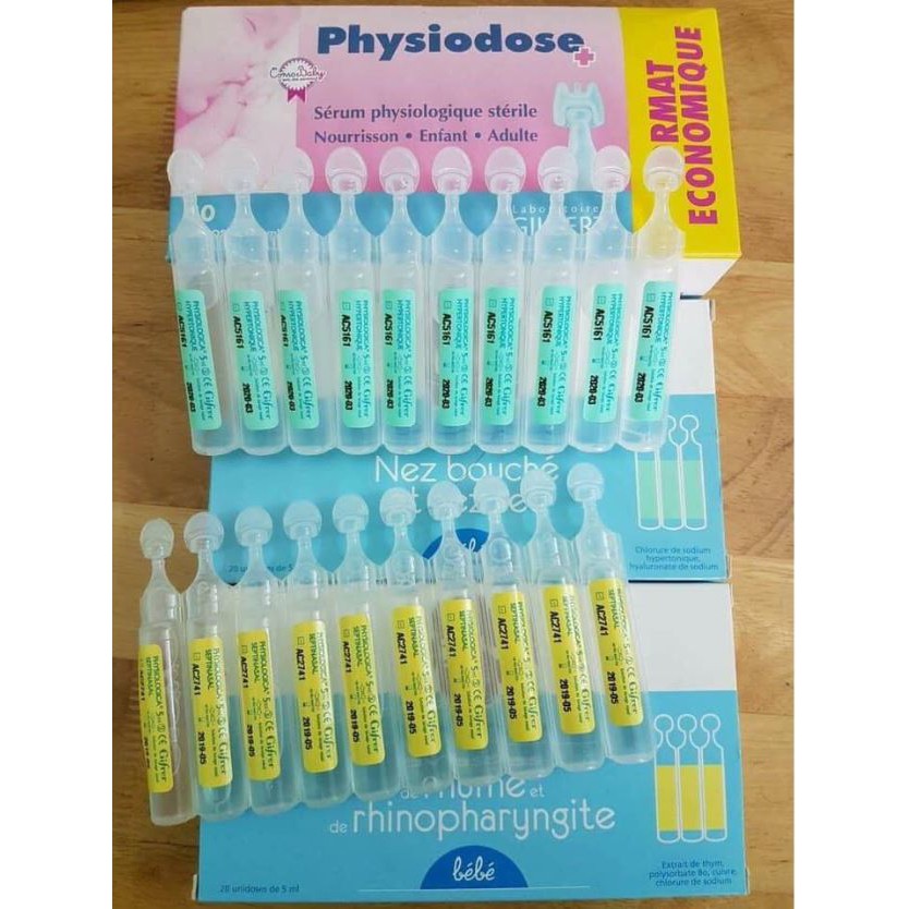 Nước muối Xanh/Vàng Physiodose Pháp