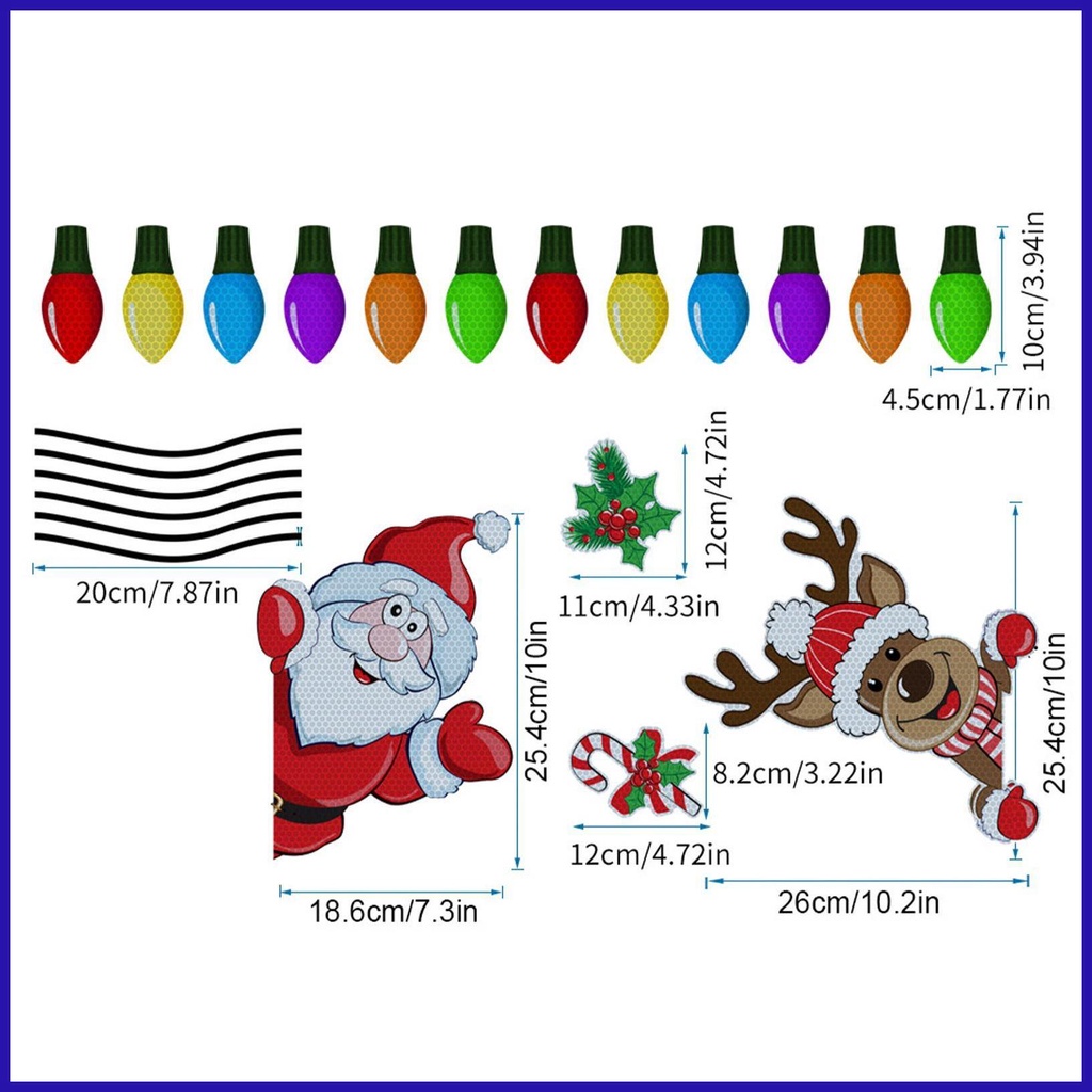 Bộ 22 Đề Can Nam Châm Hình Bóng Đèn Nhiều Màu Sắc Cho Xe Hơi