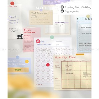 Set Wall Planner lên kế hoạch cơ bản trang trí tường, ảnh ghi chú, decor, sổ tay, planner, bullet journal - Tiệm Ngựa Gỗ