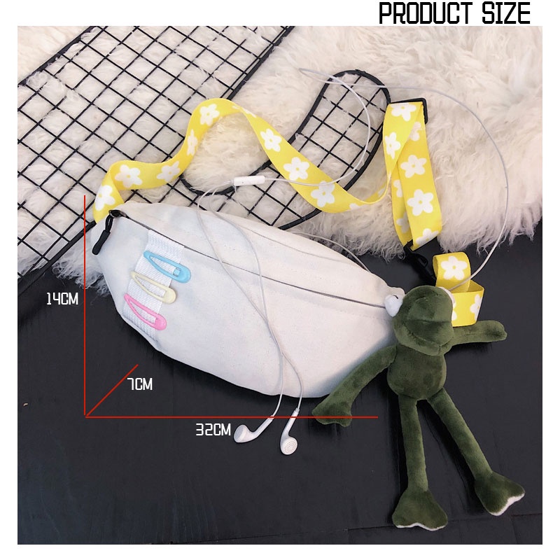 Túi đeo chéo YADOU chất liệu vải canvas phong cách học sinh Nhật Bản thời trang cho nữ