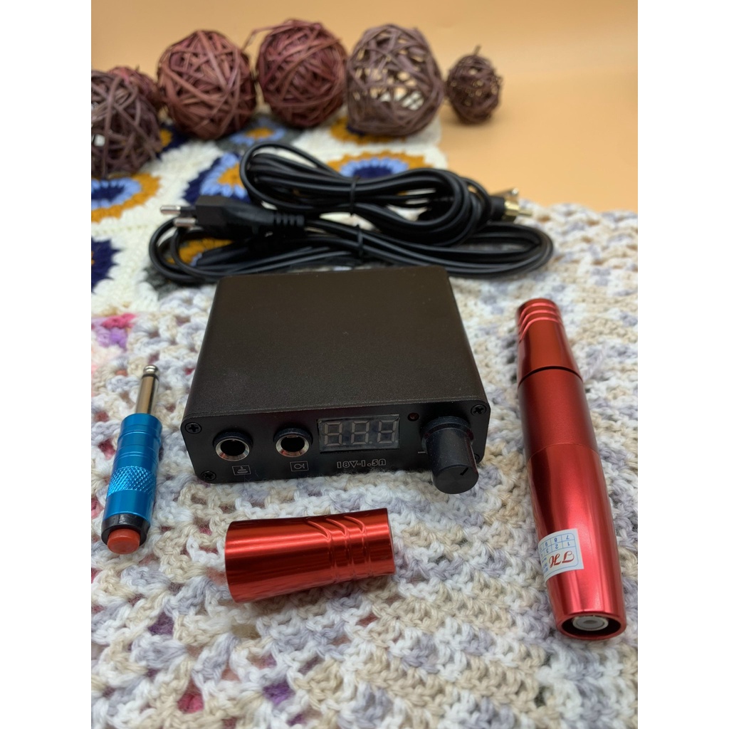 Trọn bộ Máy Pen Mini 5.0 2 đầu + Biến áp KL Chuyên dùng trong phun xăm thẩm mỹ