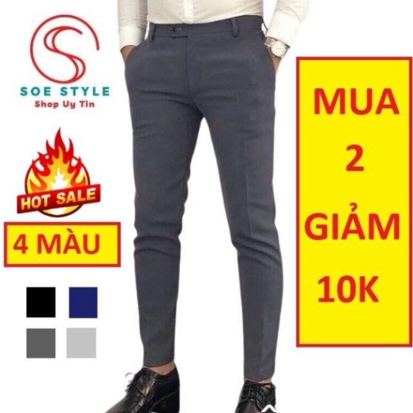 Quần tâynam korea SOE Style, quần vải nam tuyết Hàn không nhăn không xù không ra màu,quần âu nam cao cấp