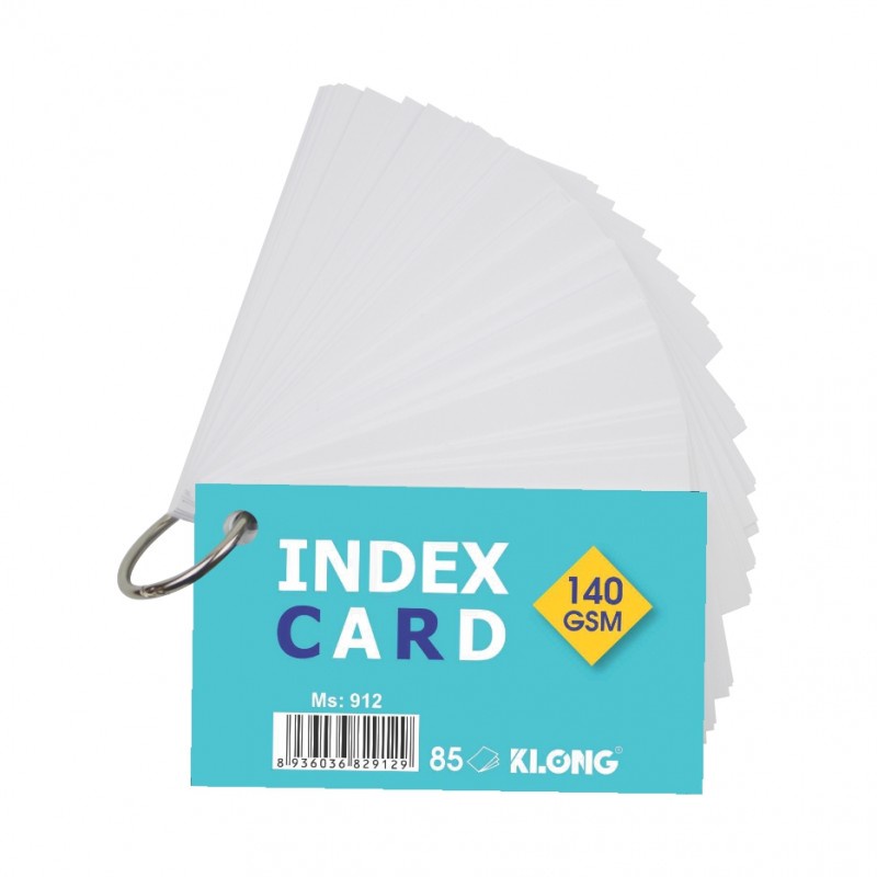 Tập thẻ Index Card A7 Klong Ms 912 [Chọn Màu] học ngoại ngữ dày dặn, thẻ flashcard KLong