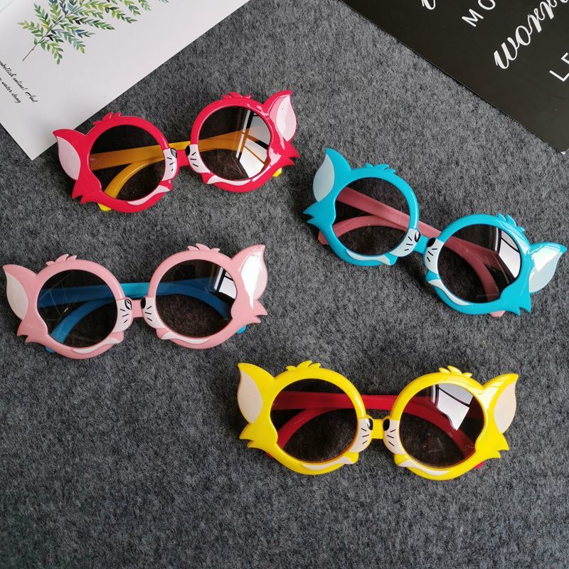 Kính Mát Gọng Nhựa Hình Mèo Tom Ngộ Nghĩnh Cho Bé