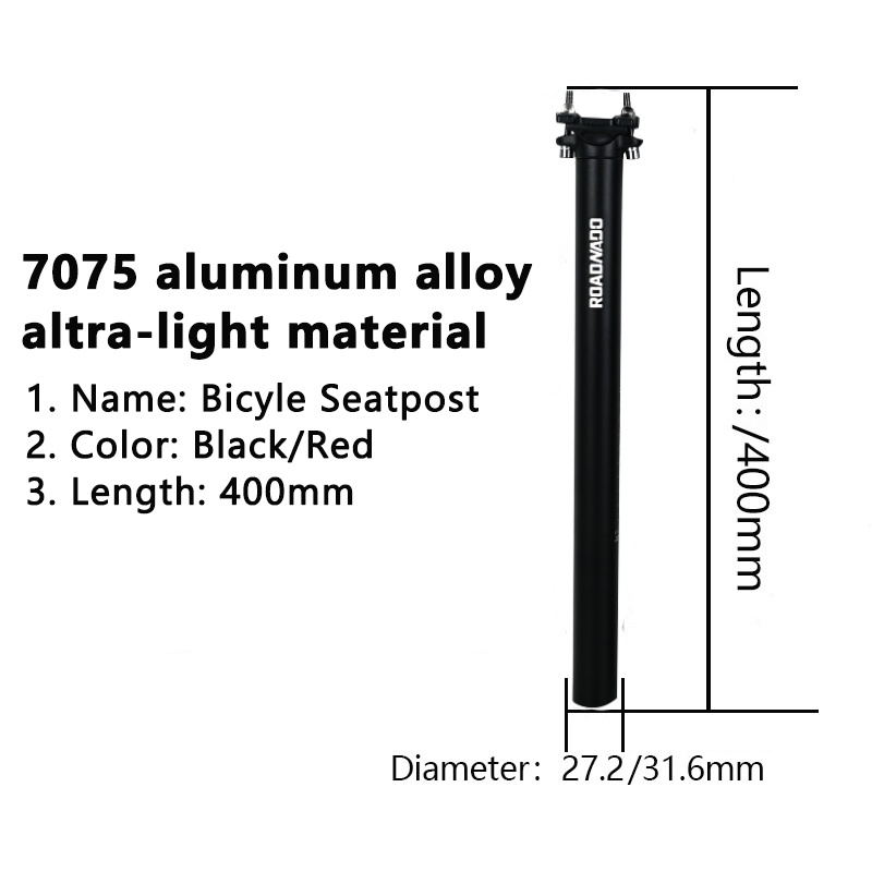 Cốt Yên Xe Đạp Leo Núi Bằng Hợp Kim Nhôm Cao Cấp 27.2 / 31.6 * 400mm