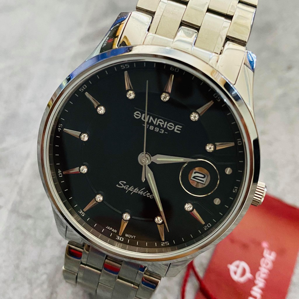 Đồng hồ Sunrise nam chính hãng Nhật Bản M1222.SA.D.D - kính saphire chống trầy - Bảo