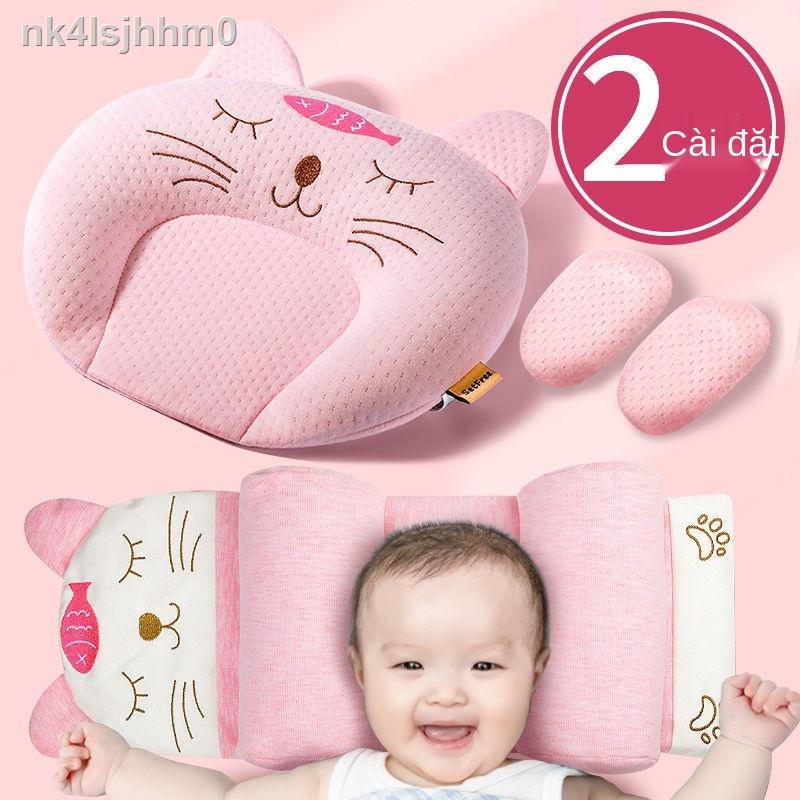 Gối kê cổ cho trẻ sơ sinh Gối sơ sinh chỉnh đầu chống lệch trẻ em 0-1 tuổi kê đầu đúng