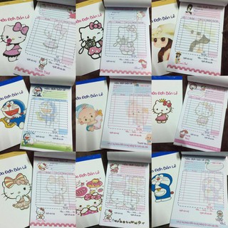 Combo 12,13 cuốn Hoá đơn bán hàng cute chất đẹp mẫu ngẫu nhiên -Shop Binhan12018
