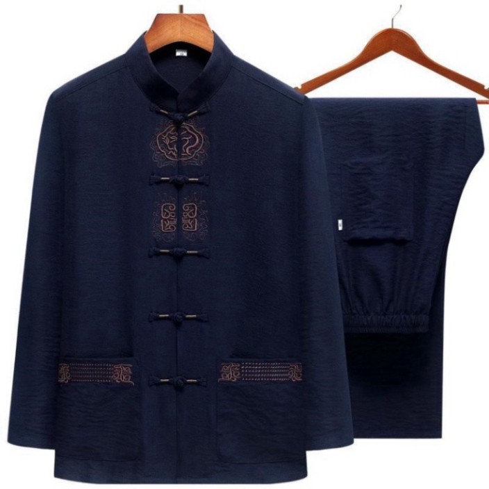 Set bộ nam dài tay, chất đũi Tự nhiên 100% mềm, mịn, mát | BigBuy360 - bigbuy360.vn