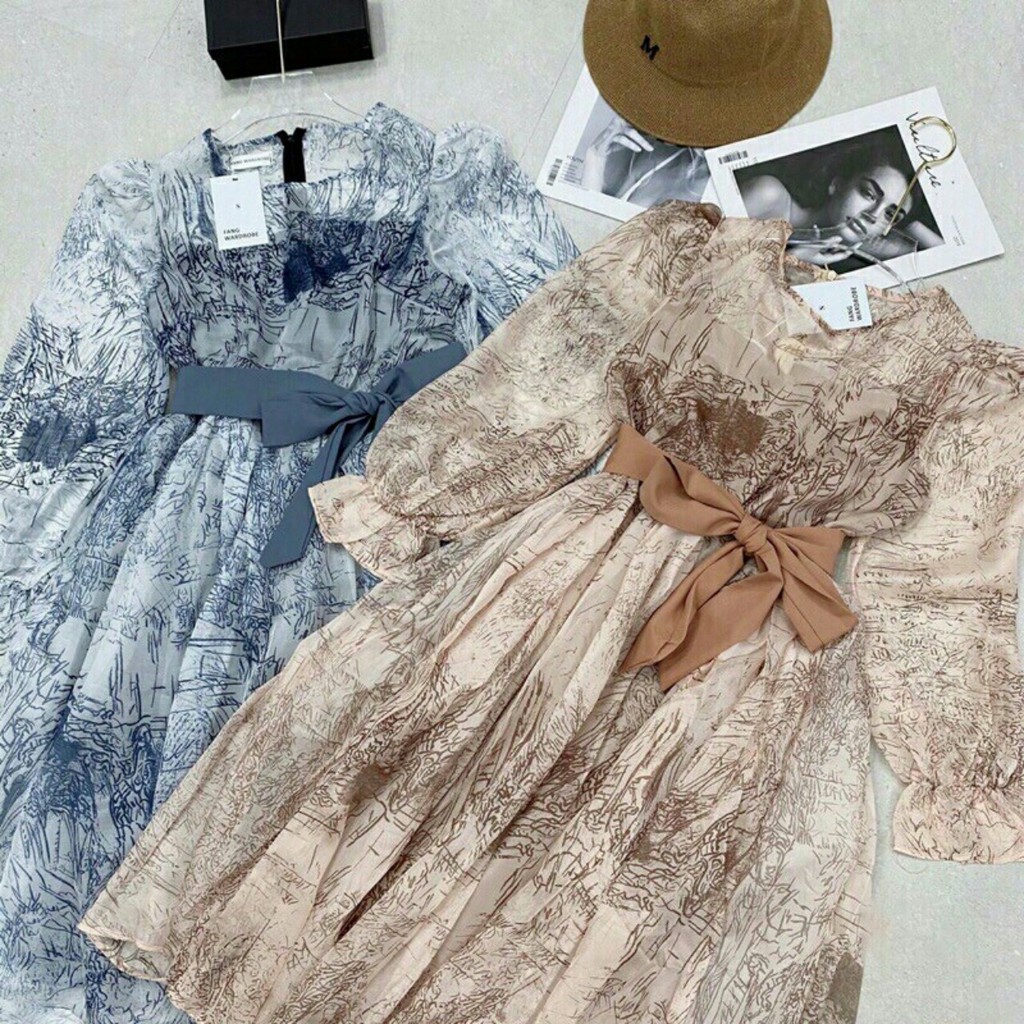 Đầm Bầu Thời Trang Thiết Kế Chất Voan Lụa Hai Lớp Mẫu Mới Dambauxinh-BBA1634