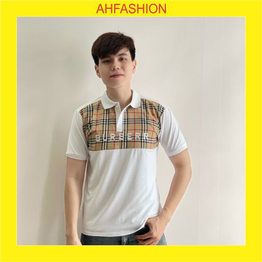Áo thun nam POLO có cổ tay ngắn kiểu BBR họa tiết giá rẻ cao cấp AHFASHION | BigBuy360 - bigbuy360.vn